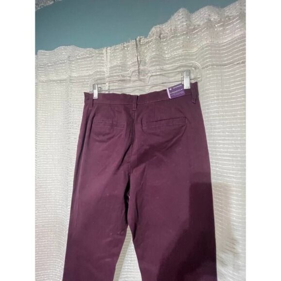 Gloria Vanderbilt Women's Amanda Premium Twill Trouser Pants Purple Size‎ 6P NWT - Picture 3 of 4